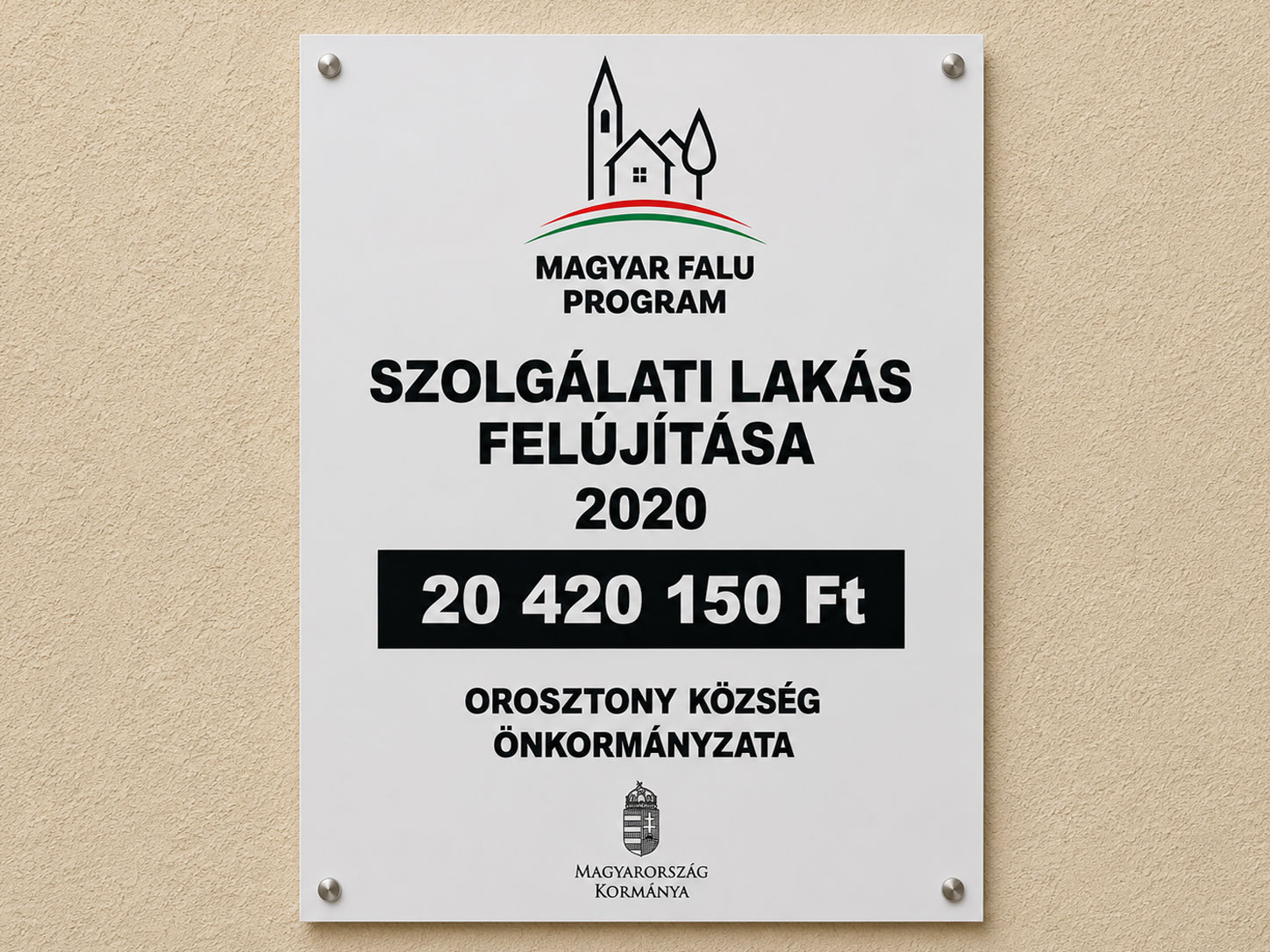 Magyar Falu Program – szolgálati lakás felújítása Orosztonyban